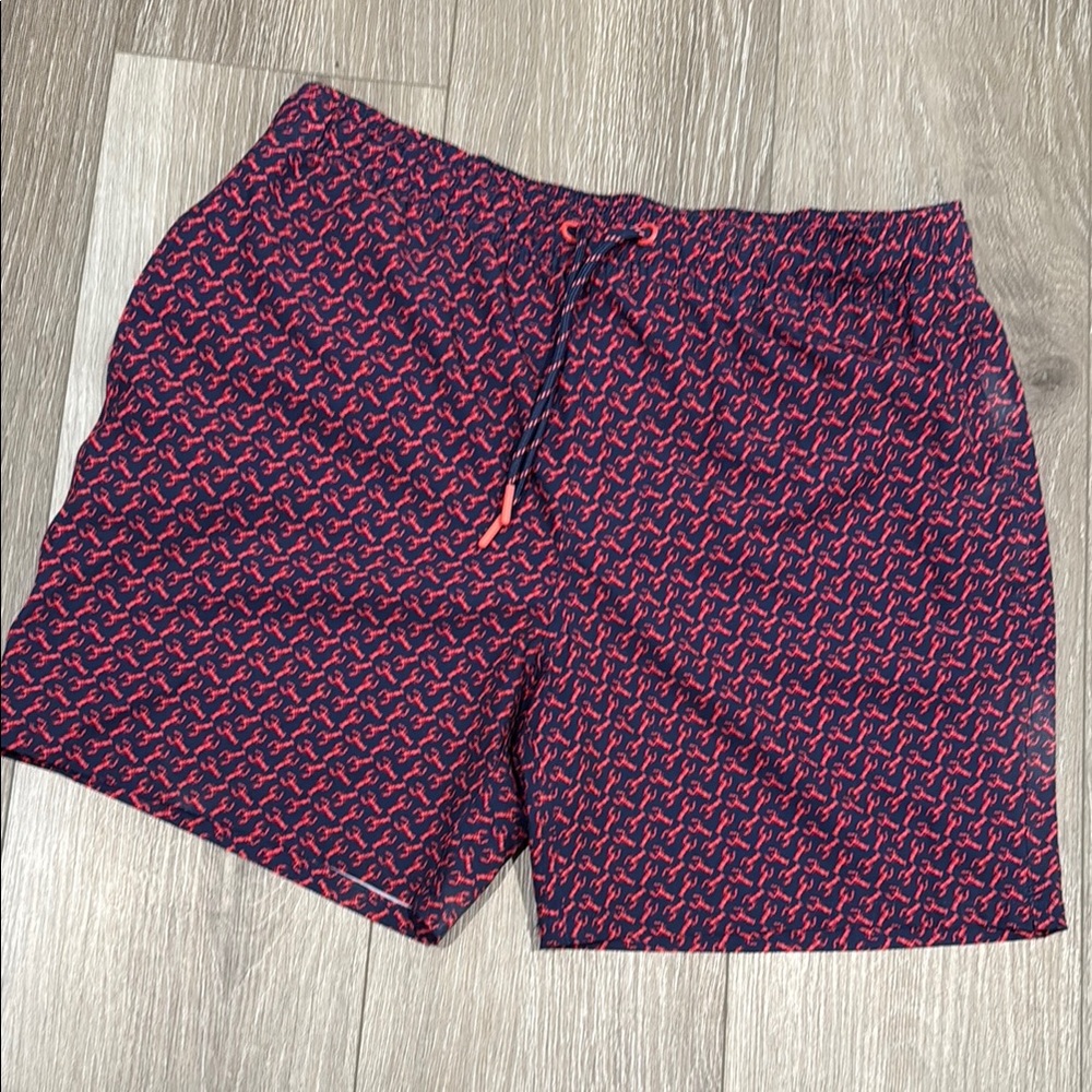 Men's Athletic Shorts with Red Pattern